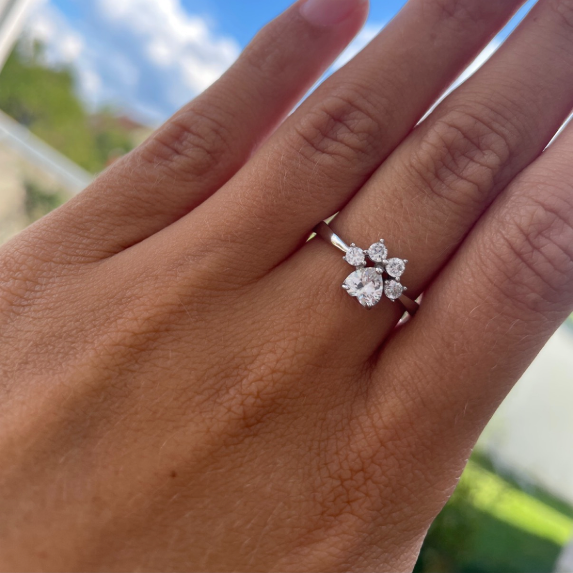 Bague patte de chat