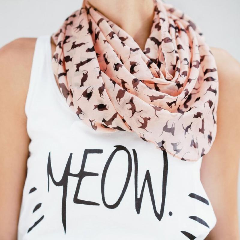 Foulard motifs chats